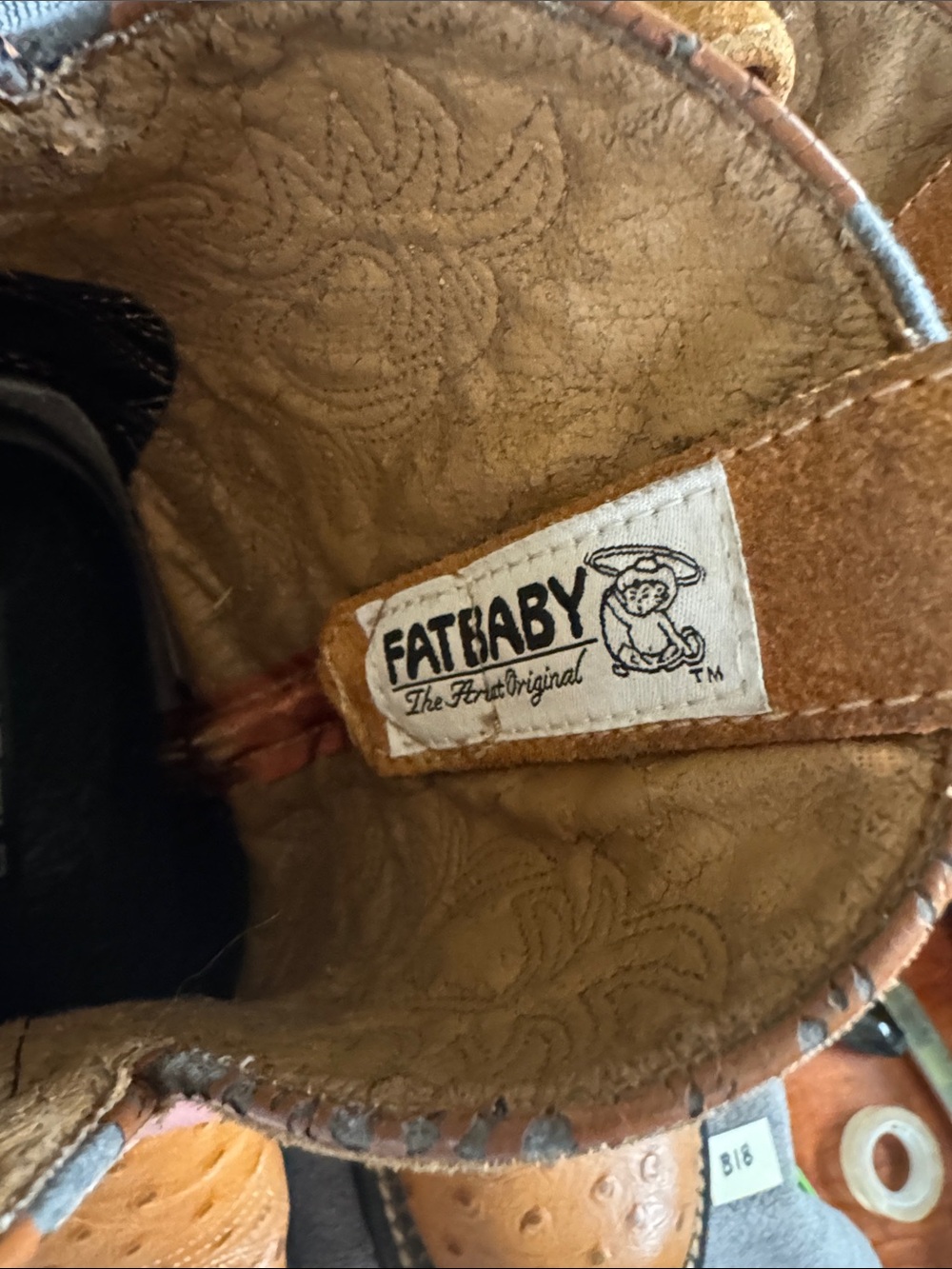 Women’s Fat Baby The Ariat Original Ostrich Print Size 6.5B - Picture 7 of 11